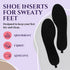 Ultra-Thin Shoe Inserts, Sweat & Odor Absorbent Insoles, Replaceable Barefoot Liners for Women’s Size 8-9, 4 Pairs