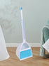 Mini Broom and Dustpan for Home Kitchen Sweeping, Kids (White+Blue)