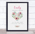 The Card Zoo New Baby Birth Details Christening Nursery Floral Heart Keepsake Gift Print