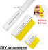 ECOmorning 2-Piece Mini Squeegee Set - Soft Silicone Window Tint Squeegee for Glass, Mirror, Shower - Yellow