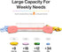 Set 2 7 White/Pink Weekly Pill Organizer Times a Day - Am Pm Pill Box Day, Large Twice Medicine Pill Case for Daily
