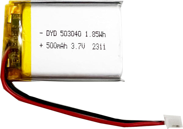 503040 3.7v 500mAh Lithium Polymer Rechargeable Battery with JST Connector for Household Appliances