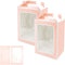Large Gift Boxes, 10 Pcs Pink Tote Paper Bags with Transparent Window, 9.8 x 7 x 5.1" for Wedding Party