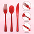 150 Pack Plastic Silverware, Disposable Cutlery Set Heavy Duty with 50 Forks, 50 Knives, 50 Spoons for Parties, Events