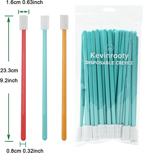 100PCS Disposable Crevice Cleaning Brush Tool kit, Toilet Brush Disposable,Toilet seat Cleaner Tool Disposable.(Blue) by Kevinrooty