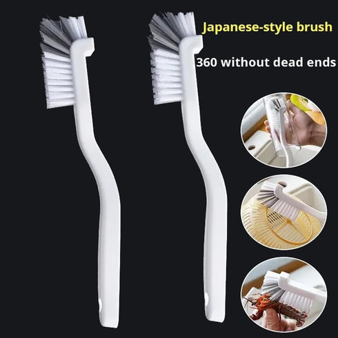 TsuvyXeg Set 2pcs Cleaning Brush Kitchen Scrub Hard Bristle Brushes Tool for Narrow Spaces Grease Grime