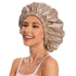 Satin Bonnet Silk Hair Bonnet for Sleeping, Slouchy Beanie Hat for Women's Natural & Curly Hair (Khaki)