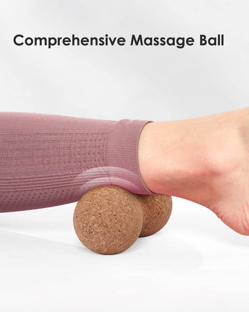 KITWILD Cork Peanut Massage Ball, Peanut Double Lacrosse Massage Ball for Deep Tissue Muscle Massage, Myofascial