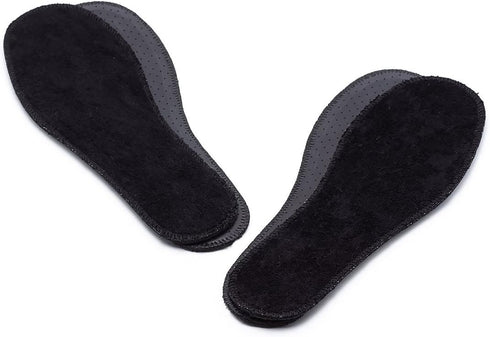 Natural Summer Black Terry Cloth Insoles, Soft and Flexible, 2 Pairs, 7 Women US