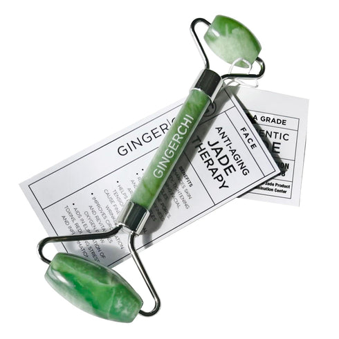 Jade Roller - Anti-Aging Therapy for Skin Care, Face Sculpting Tool for Eyes, Cheeks, Forehead
