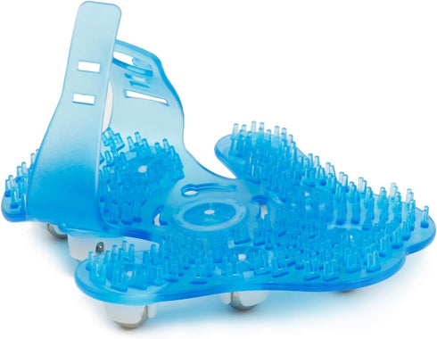 Glove Massager Palm Shaped Hand Massage Manual with 9 360-Degree Roller Balls, Blue