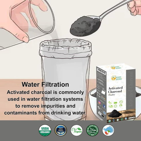 Activated Charcoal Powder - 8 oz Food Grade Natural Detoxifier for Digestive Health and Teeth Whitening