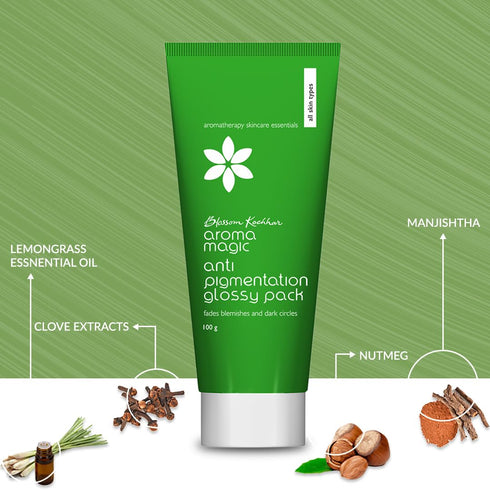 Anti Pigmentation Glossy Pack | 3.53 Oz (100g) | Essential Aromatherapy Skincare for Pigmentation and Dark Circles