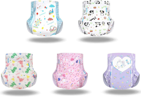 Landofgenie Adult Diapers with Tabs High Absorbency Print Diaper for Women and