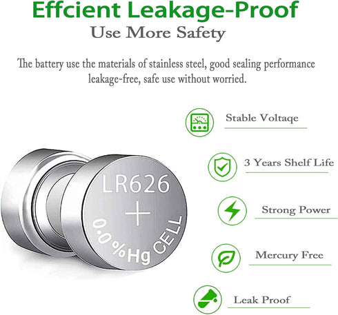 SR626SW Watch Battery 376 377 LR626 AG4 1.5V Watch Battery (10 Count)