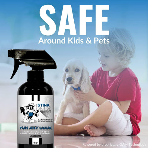 Unscented Odor Eliminating Spray with OAM - Eliminates Odors Without Fragrance, 2 Bottles of 16 oz