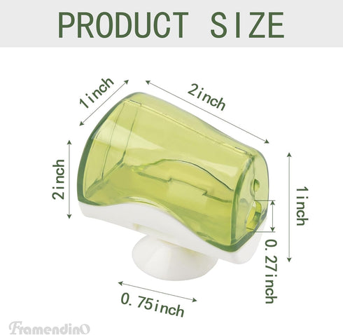 Framendino 6 Pack Toothbrush Head Covers, Caps Holder Case Protector Box with Suction Cup for Bathroom Travel