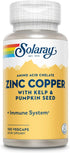 Zinc Copper Amino Acid Chelate, SOLARAY, Immune Support Supplement, 50mg, 100 VegCaps