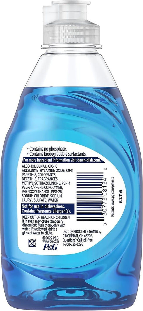 Dawn Ultra Liquid Dish Soap, Original Scent, 7.5 Oz., 18/Carton