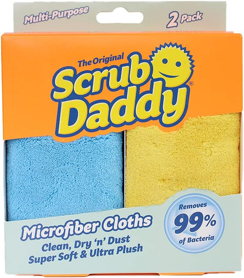 Scrab Daddy Microfibre Cloth - Blue and Yellow Twin Pack