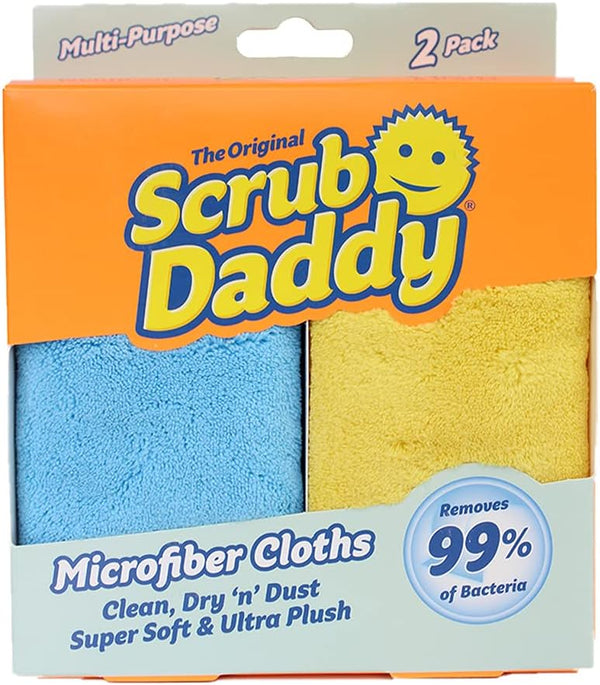 Scrab Daddy Microfibre Cloth - Blue and Yellow Twin Pack