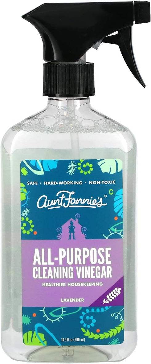 Aunt Fannie's All Purpose Cleaning Vinegar, 16.9 Ounces, Lavender Scent, Multisurface Spray Cleaner