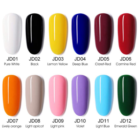 VENALISA 15ml Gel Nail Polish, Pure White Soak Off UV LED Nail Gel for Nail Art Starter DIY at Home