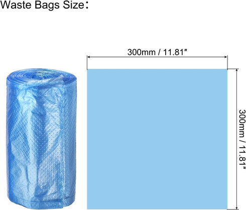 MECCANIXITY Small Trash Bags - 0.5 Gallon Garbage Bags for Desktop Mini Trash Can, Blue, 120 Counts