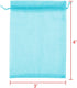 Boshen 100/200PCS Teal Blue Organza Gift Candy Sheer Bags, Mesh Jewelry Pouches Drawstring for Wedding Party Favors