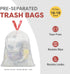 Holuwiso 16-18 105 Count Pre-Separated Gallon Trash Bags Drawstring, Clear, Size M, Tear Free Large Garbage Bags
