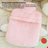 Hot Water Bottle with Cover, Hot Water Bottle with Cute Plush Cover, Super Soft Plush Cover for Pain Relief Headaches