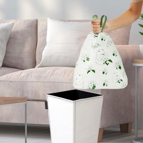 HPLRZXI 60 count 4 2 5 Pack Tear-Free Gallon Trash Bag with Drawstring + pairs Kitchen Dishwashing Gloves + Cleaning