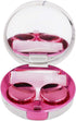 Honbay Fashion Marble Contact Lens Case, Portable Kit with Mirror, Round, Rose Red
