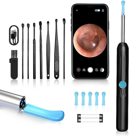 RSRNKXC Ear Wax Removal Kit,Earwax Removal Tools with 1080P HD Camera and 6