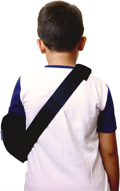 Soles Pediatric Arm Sling, Small, Black, with Padded Shoulder Strap