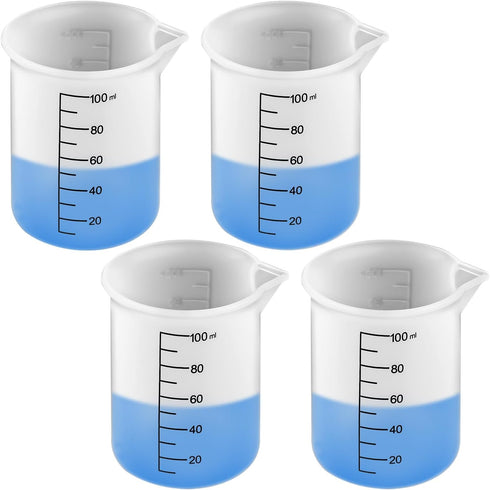 4pcs Laundry Detergent Cup, Silicone Measuring Cup for Liquid Detergent with Scale Marks for Precise Measurement