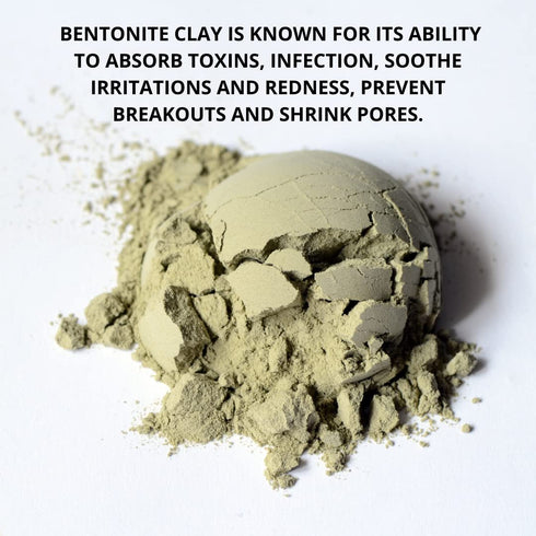 SMART SOLUTIONS Calcium Bentonite Clay Food Grade, 2 lb Pure Indian Healing Clay
