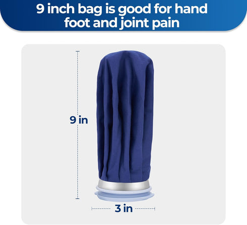 Ice Pack for Injuries Reusable: Ohuhu Ice Cold Packs Ice Bag Hot Water Hot & Cold Therapy Pain Relief for Knee Leg Injury No-Leak Breathable Waterproof Ice Bags Size 9", Blue