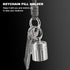 Waterproof Pill Organizer, Stainless Steel Keychain Pill Holder, Portable Single Chamber Pill Container for Outdoor