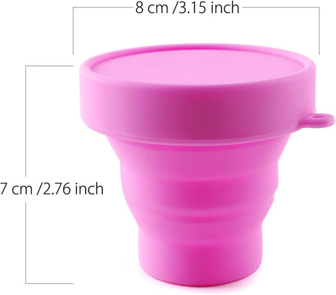 Set Collapsible Silicone Foldable Sterilizing Cup for Feminine softcups Menstrual Cups Storing and Cleaning Your Heavy