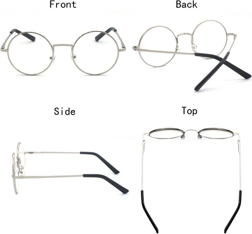 Spring Hinge Metal Frame Reading Glasses in Black, Silver, and Gunmetal