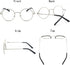 Spring Hinge Metal Frame Reading Glasses in Black, Silver, and Gunmetal