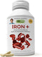 ANDREW LESSMAN Iron Plus 90 Capsules - 18mg Iron, Pure Amino Acid Chelated Iron, Plus Vitamin C