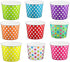 Worlds Paper Ice Cream Cups Polka Dot Paper Yogurt Cups 4oz Mix - 50 pack