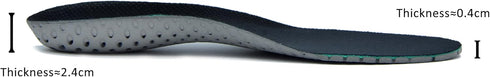 Knixmax Men's Sport Shoe Insoles, Comfort Thin Cushioning Orthotic Inserts for Sneakers, Black EU 44