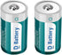 2 Pack Rechargeable Lithium D Cell Batteries with USB 4 in 1 Charging Cable, 1.5V LR20 Battery Replacement for Toys