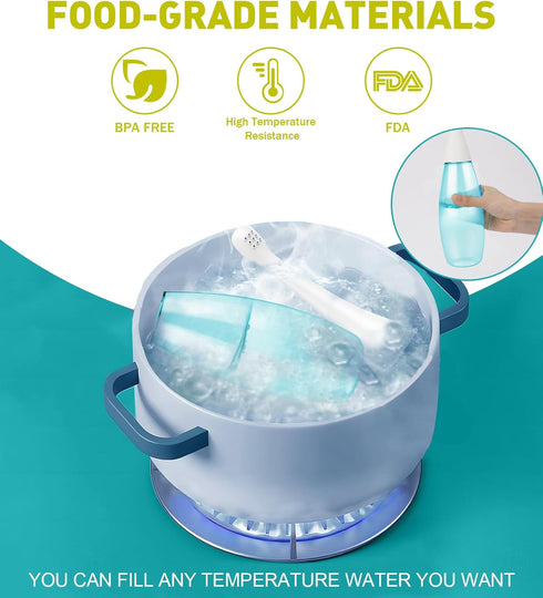 Postpartum Cleansing Care, 400ml Portable Tool - Green, Inverted Travel Toilet Seat for Hygiene Care