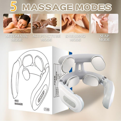 Hwocw 6 15 Neck Massager, Upgraded Neck Massager with Heat, Instant Necks Relief, Wireless Back Massagers with Modes