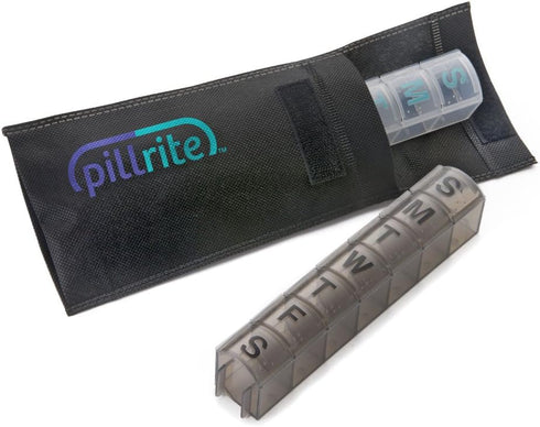PILLRITE Pillbox 3 7 28-Day 4-Week Medication and Supplement Organizer, in x in - Medicine Sorter - FSA and HSA