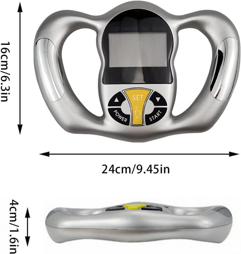 Digital Body Fat Analyzer, Handheld BMI Monitor with LCD Display for Personal Health Measurement